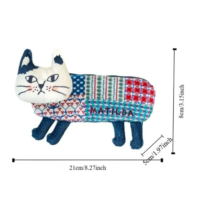 Cat Pencil Case – Large Capacity Makeup & Stationery Bag Pencil Case Babs Blue
