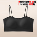 Strappy Push Up Bralette – Seamless Padded Bandeau Tube Top Push Up Bralette Babs M Black