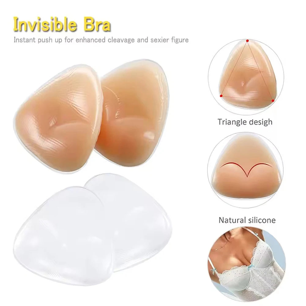 Silicone Bra Inserts Push Up Pads – Invisible Breast Enhancers Bra Inserts & Pads Babs