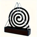 Triangular Mosquito Coil Holder – Metal Hanging Ash Collector Incense Coil Holder Babs black