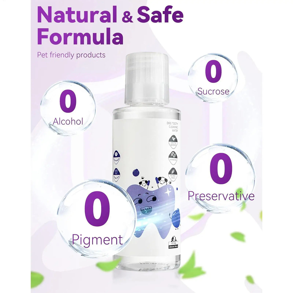 200ml Pet Water Additive – Dog & Cat Breath Freshener Teeth Care Pet Dental Water Additive Babs