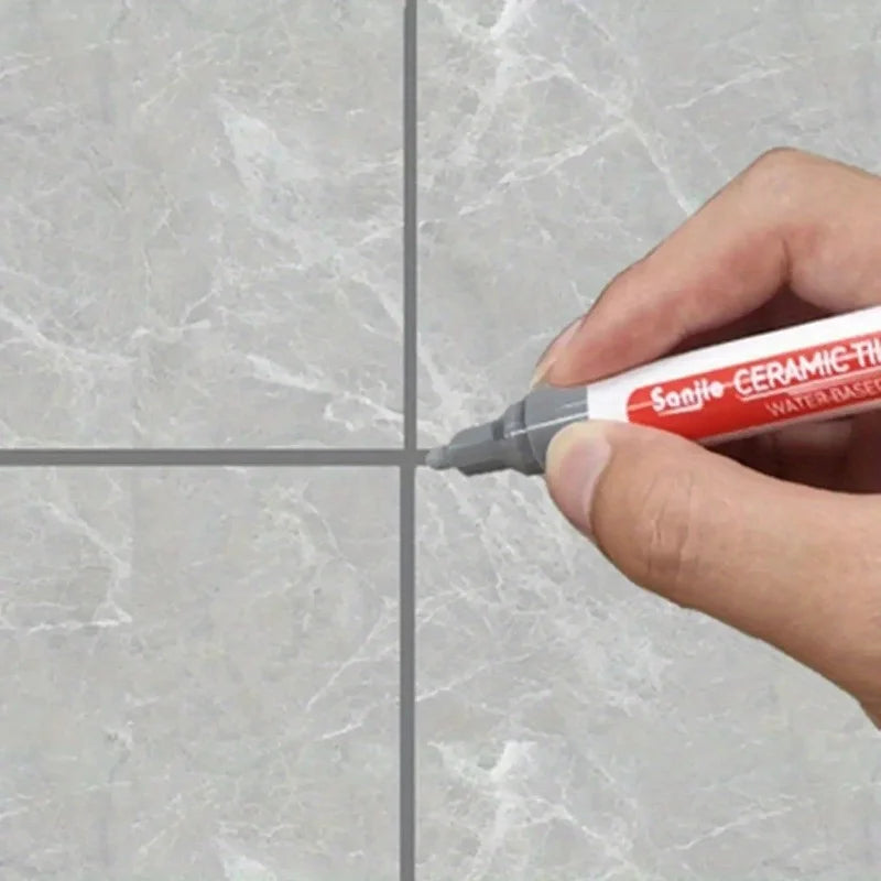 Tile Gap Repair Pen – Anti-Mildew Waterproof Grout Marker Grout Repair Pen Babs Dark Gray