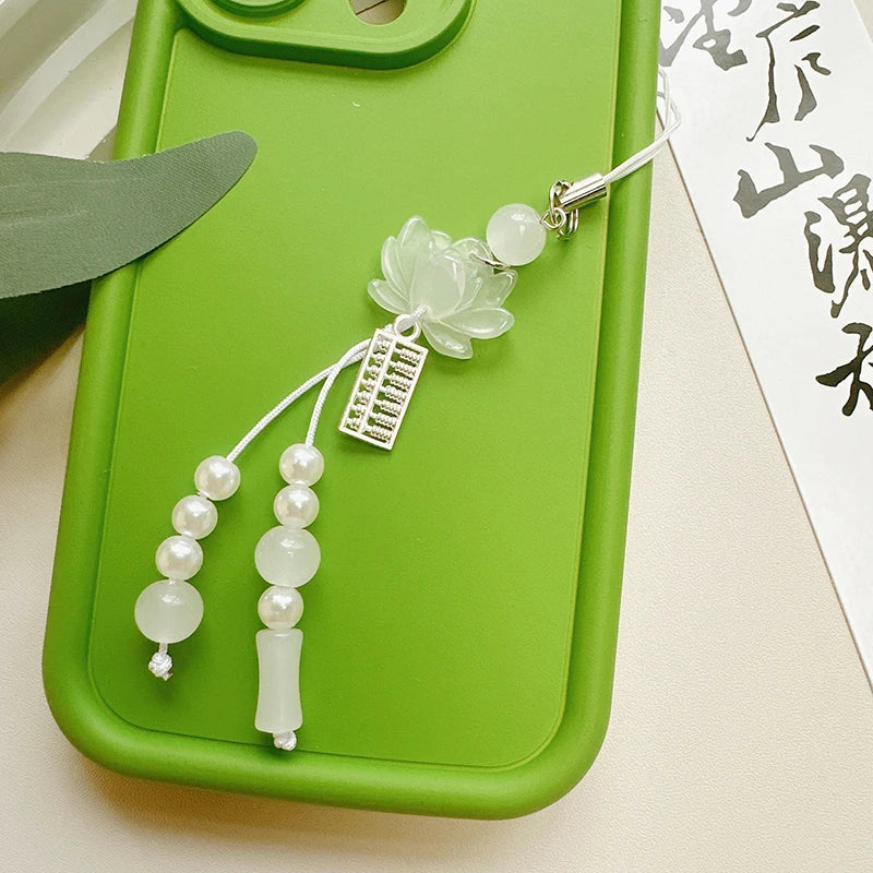 Lotus Flower Pendant Keychain & Phone Chain – Chinese Style Phone Chain Pendant Babs