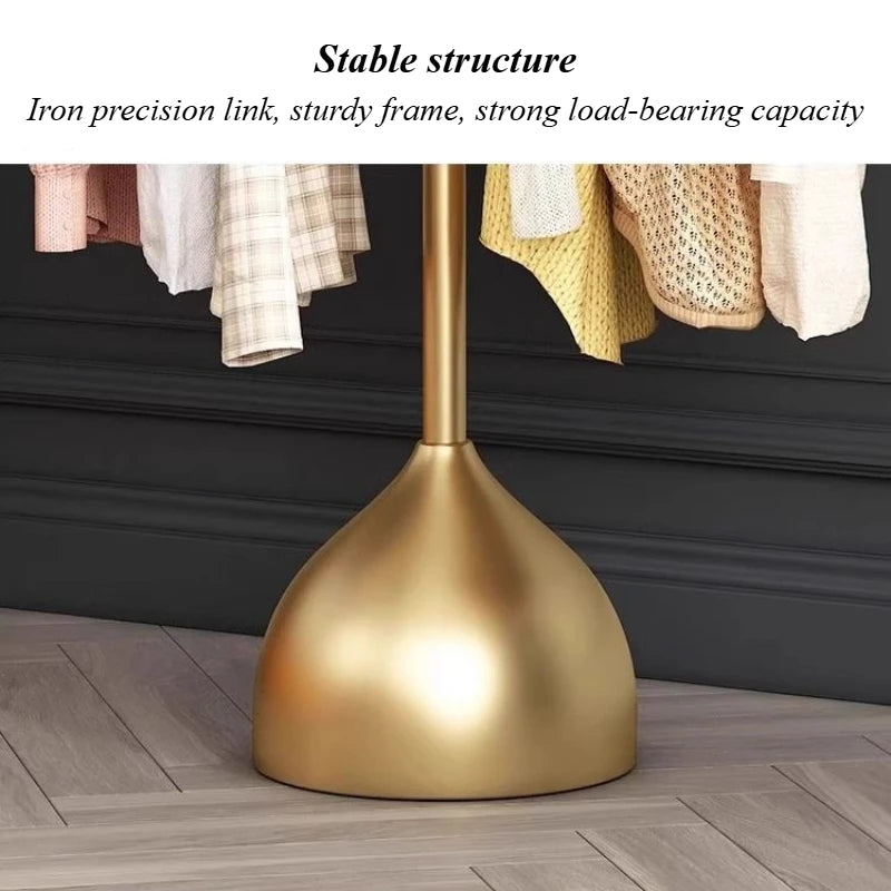 Floor-Standing Coat & Clothes Drying Rack – Metal, Foldable Coat & Drying Rack Babs