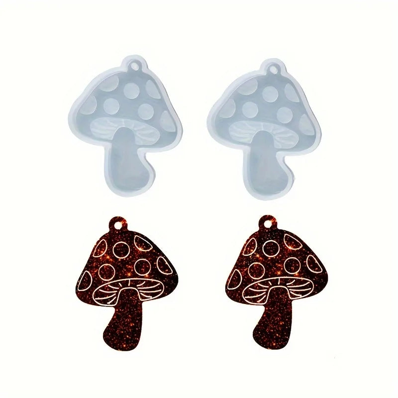Mushroom Silicone Resin Molds for Earrings, Keychains & Pendants Silicone Resin Mold Babs