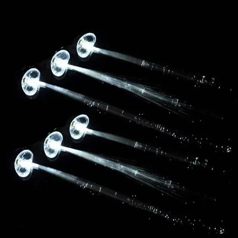 60pcs LED Fiber Optic Braid Hair Clips – Glowing Party Accessory LED Hair Clips Babs