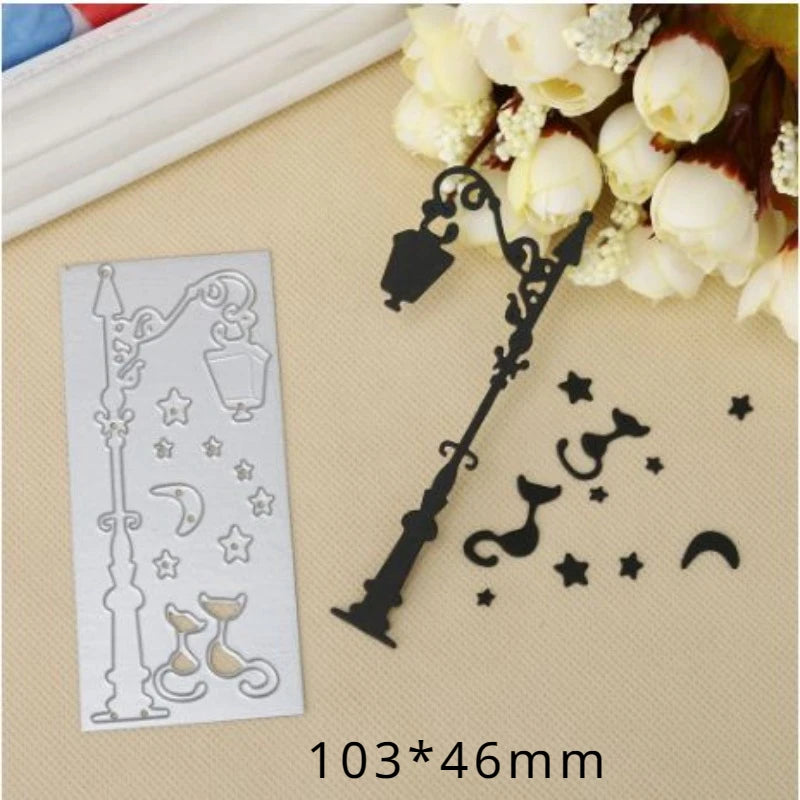 Halloween Street Lamp Metal Cutting Die – DIY Scrapbooking Stencil Craft Cutting Die Babs A