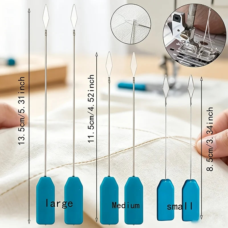 Needle Threader Blue Handle – 2/4/6 Pcs Quick Sewing Tool Needle Threader Babs