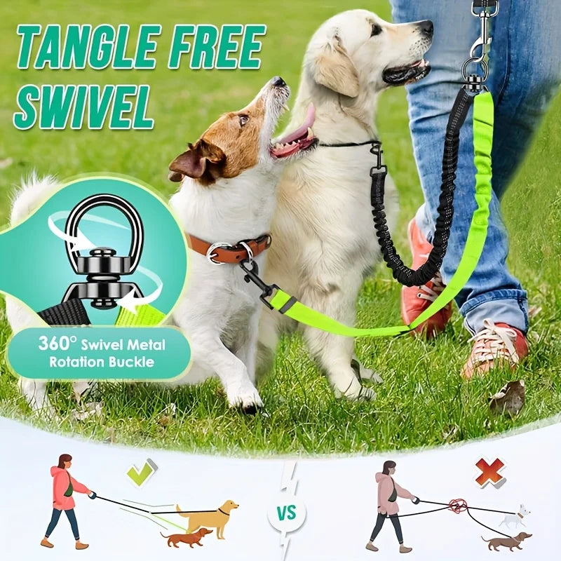 2-in-1 Dual Dog Leash – Heavy-Duty Double Lead for Two Dogs Dual Dog Leash Babs