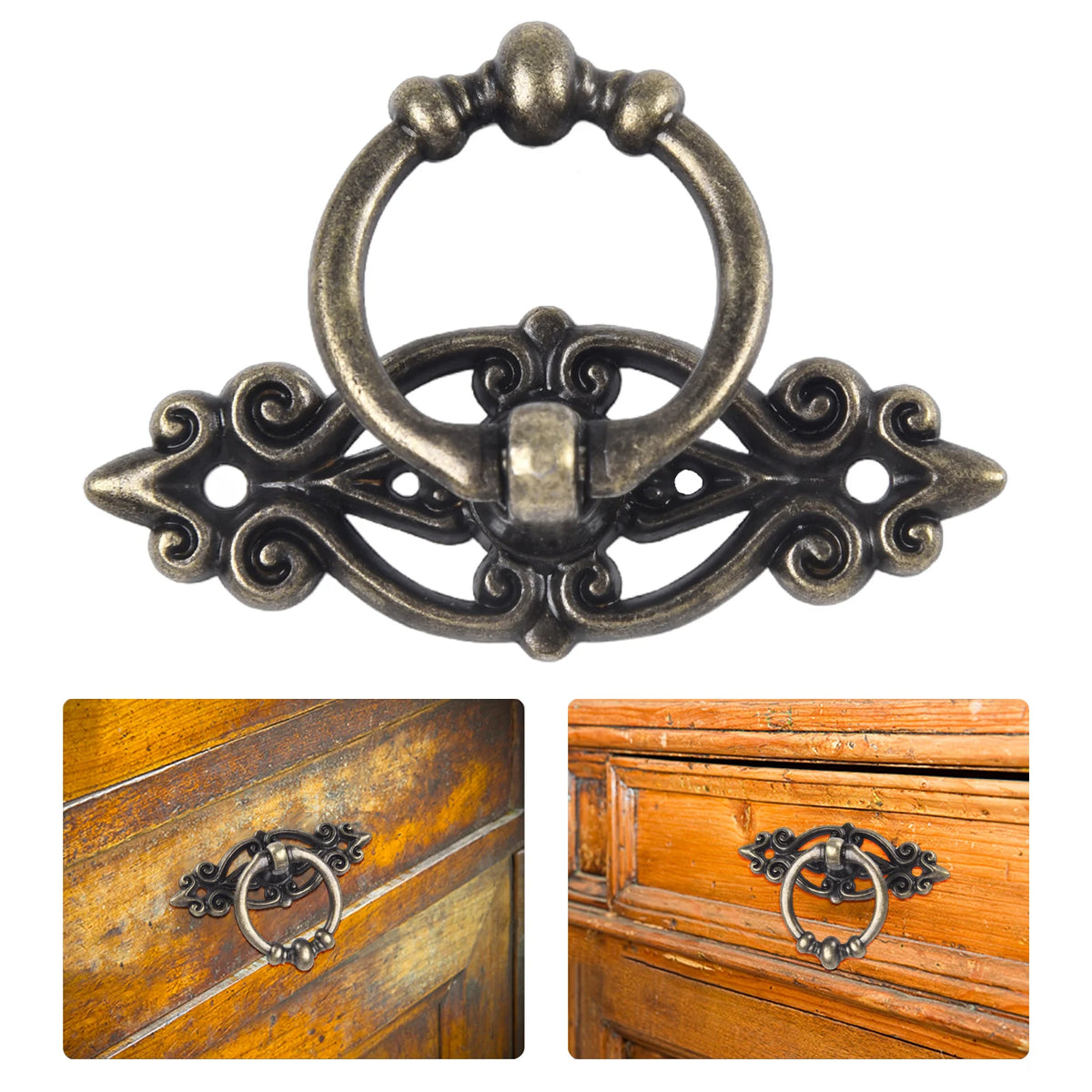 Antique Zinc Alloy Drawer Pull Ring Cabinet Handle – Retro Cabinet Drawer Pull Babs