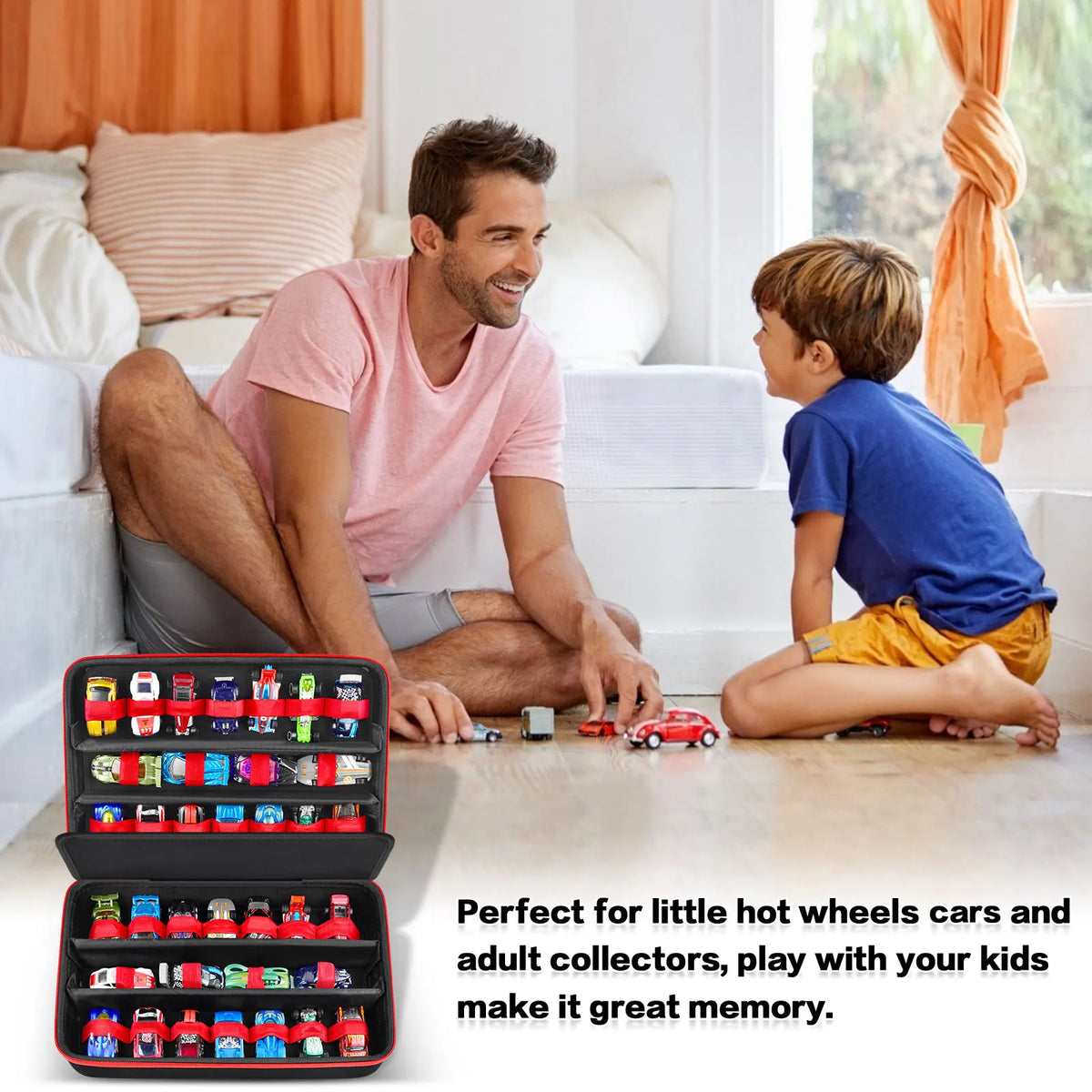 Toy Car Storage Case for Hot Wheels & Matchbox – 36-Car Bag Toy Car Storage Case Babs
