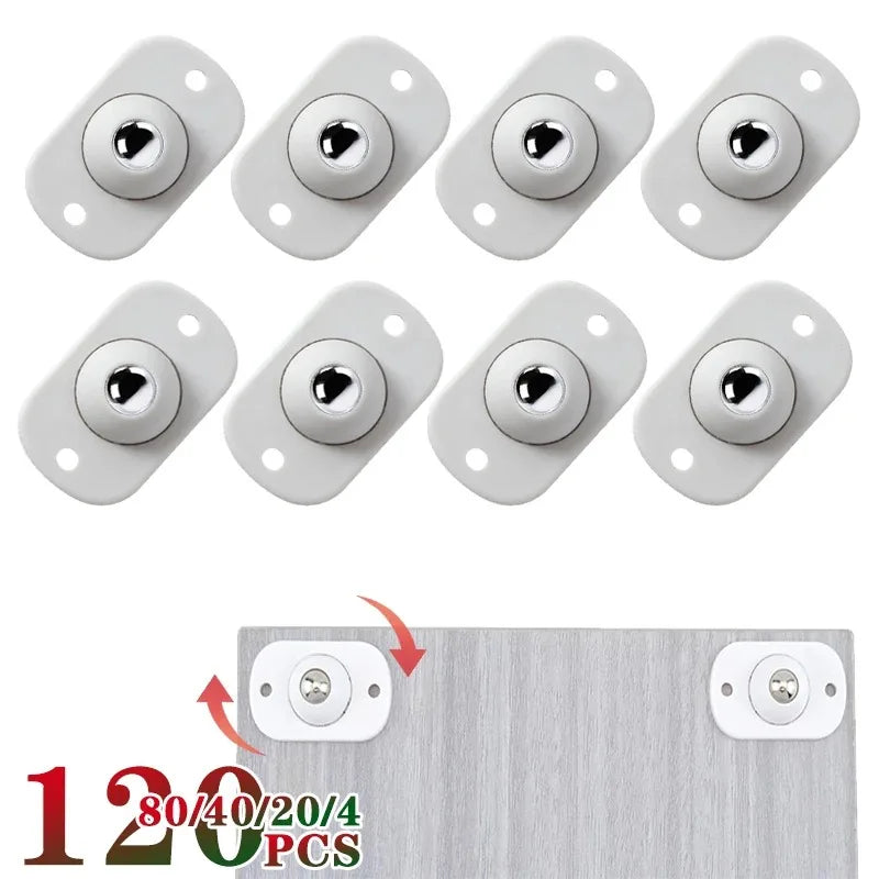 Adhesive Universal Ball Casters – Silent 360° Swivel Furniture Wheels Furniture Casters Babs