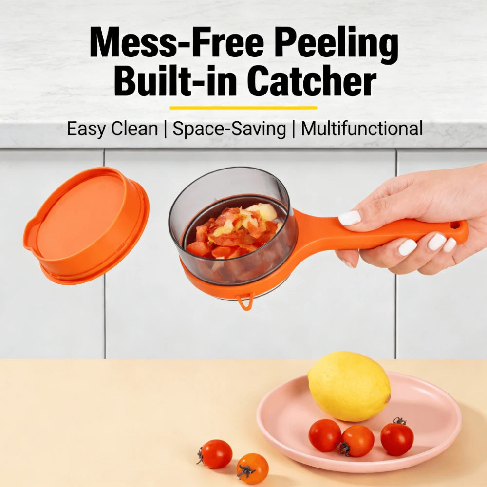 Multi-Function Fruit & Vegetable Peeler with Peel Storage Vegetable Peeler Babs