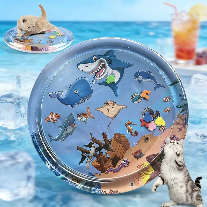 Inflatable PVC Water Play Mat for Cats, Pets & Babies Pet Water Play Mat Babs