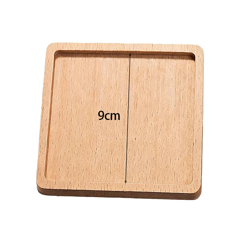 Wooden Coasters for Drinks – Eco-Friendly Wood Cup Coaster Set Wood Drink Coasters Babs 3-Beech