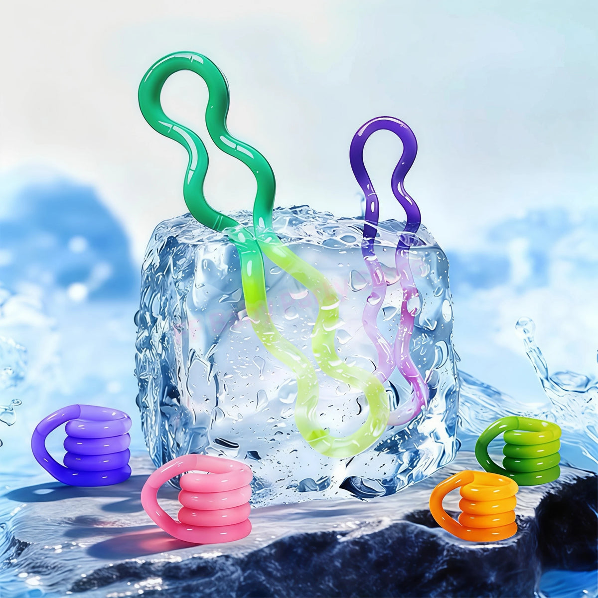 Rainbow Tangle Fidget Toy – Deformable Rope Knot Fun Gift Fidget Toy Babs