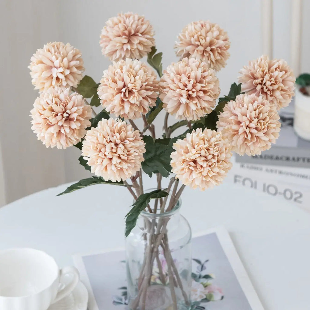 Silk Ball Chrysanthemum Artificial Flowers for Wedding & Home Artificial Silk Flowers Babs