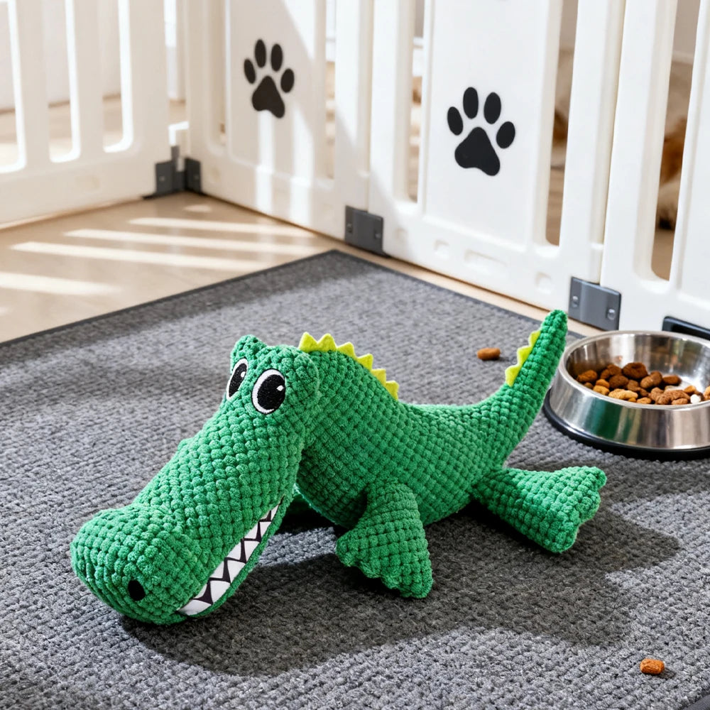 Plush Squeaky Dog Toy – Dinosaur Design for All Dog Sizes Squeaky Plush Dog Toy Babs