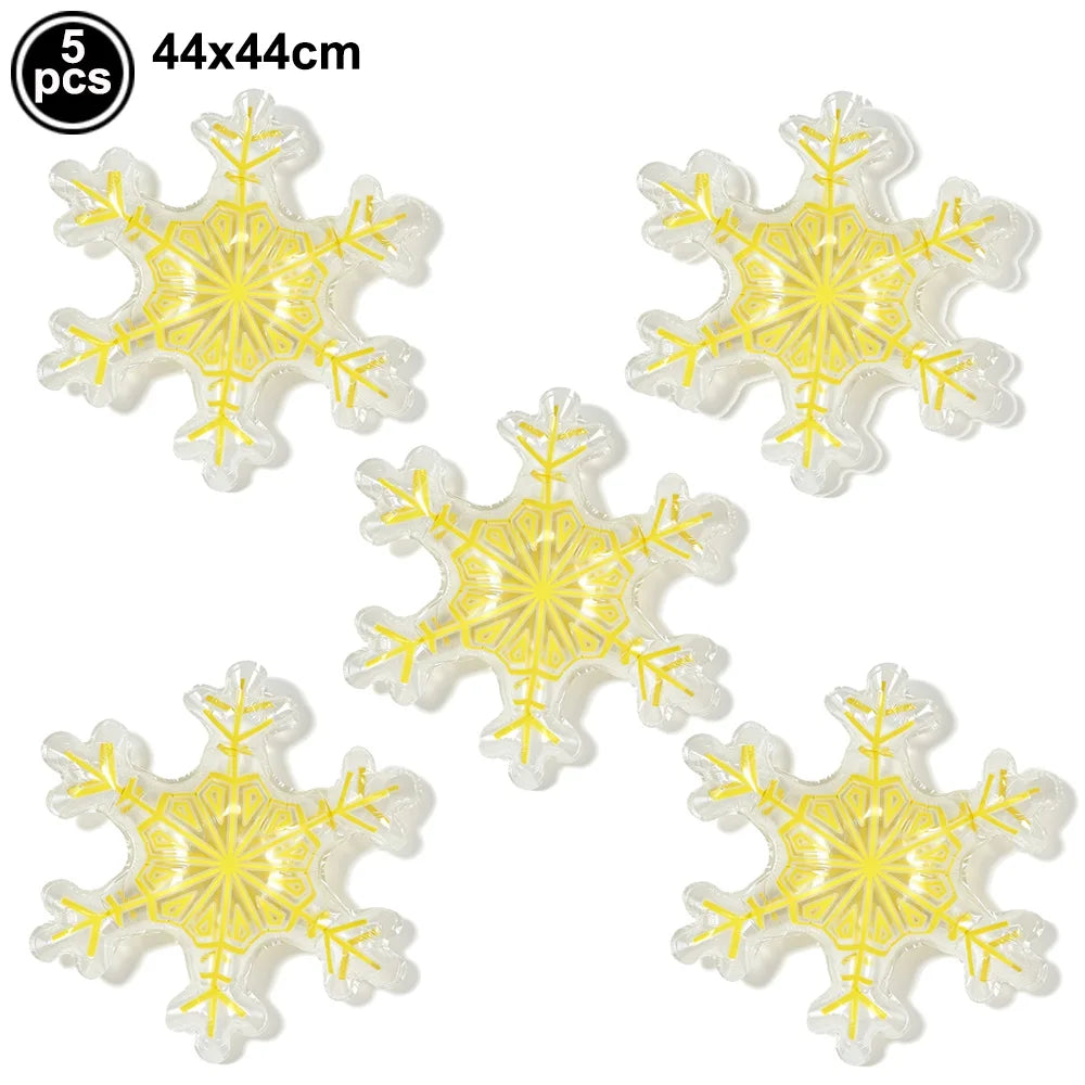 Snowflake Foil Balloons – White Pink Blue Party Décor Foil Party Balloons Babs DARK GRAY As pictures show