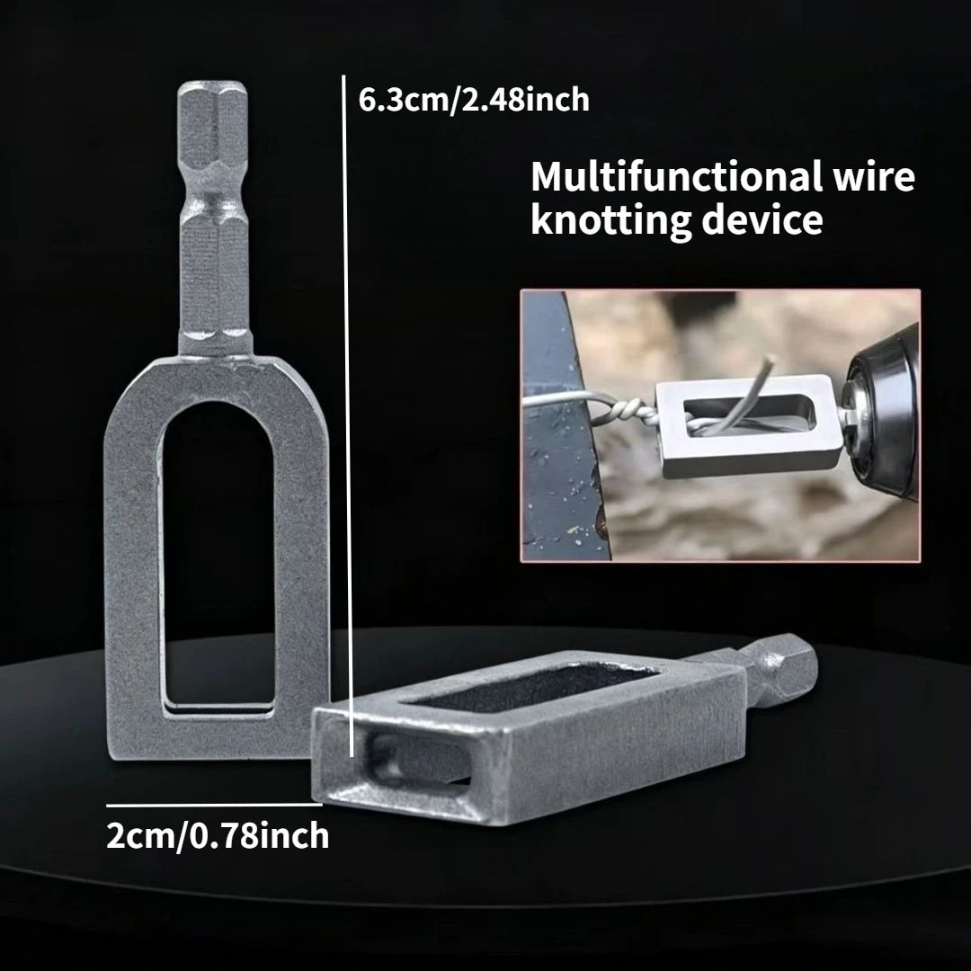 Wire Twister Drill Attachment – Steel Bar Knotting Tool Drill Attachment Tool Babs