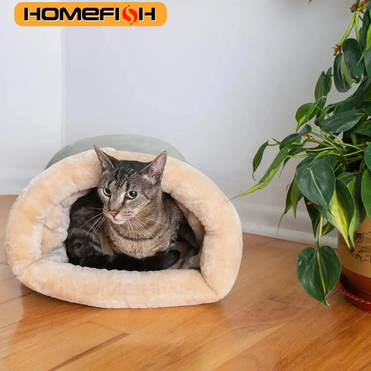 Warm Semi-Enclosed Cat Sleeping Bag – Machine Washable Pet Nest Cat Sleeping Bag Babs