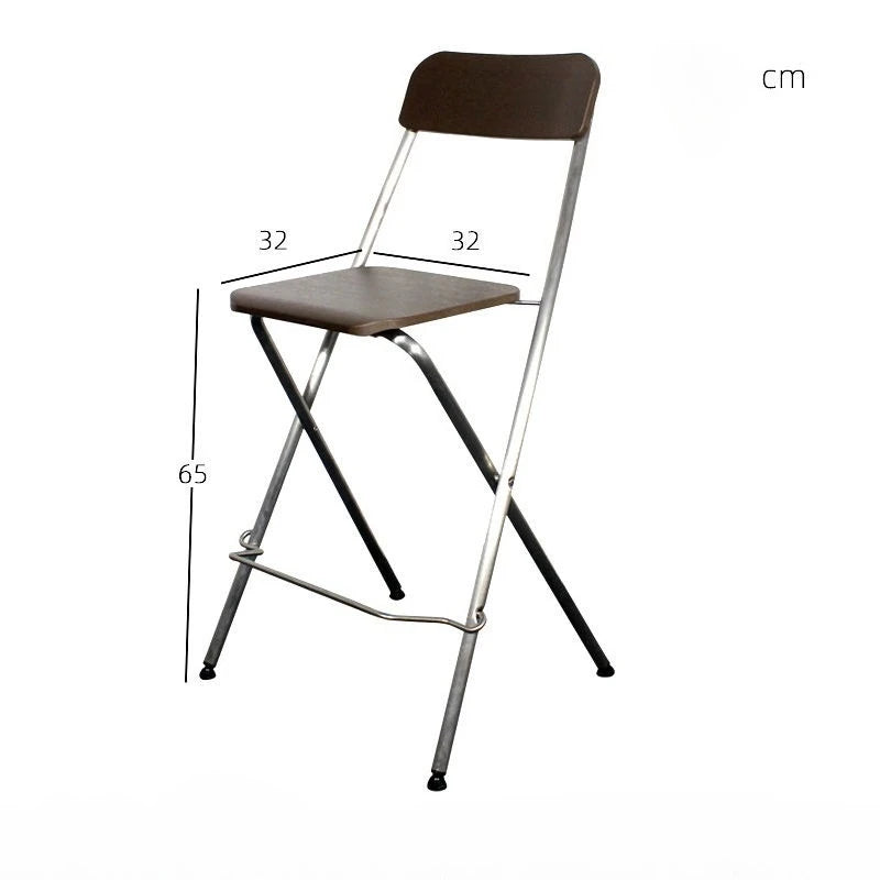 Oeny Folding Bar Stool – Minimalist Stainless Steel High Chair Folding Bar Stool Babs 65cm