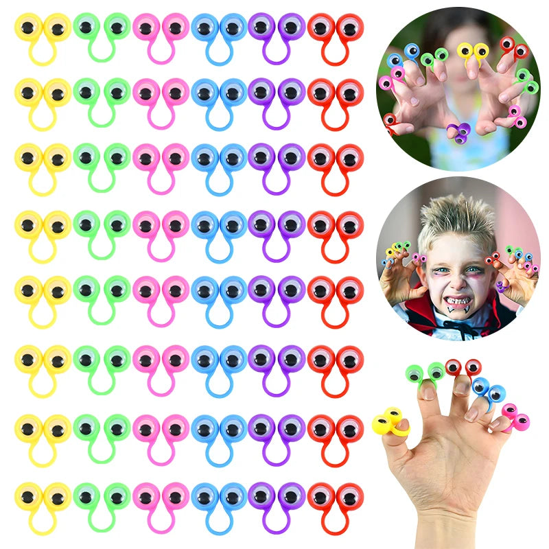 Wiggly Eyeball Finger Puppets Ring Toys – Party Favors 10/20pcs Finger Puppet Toys Babs