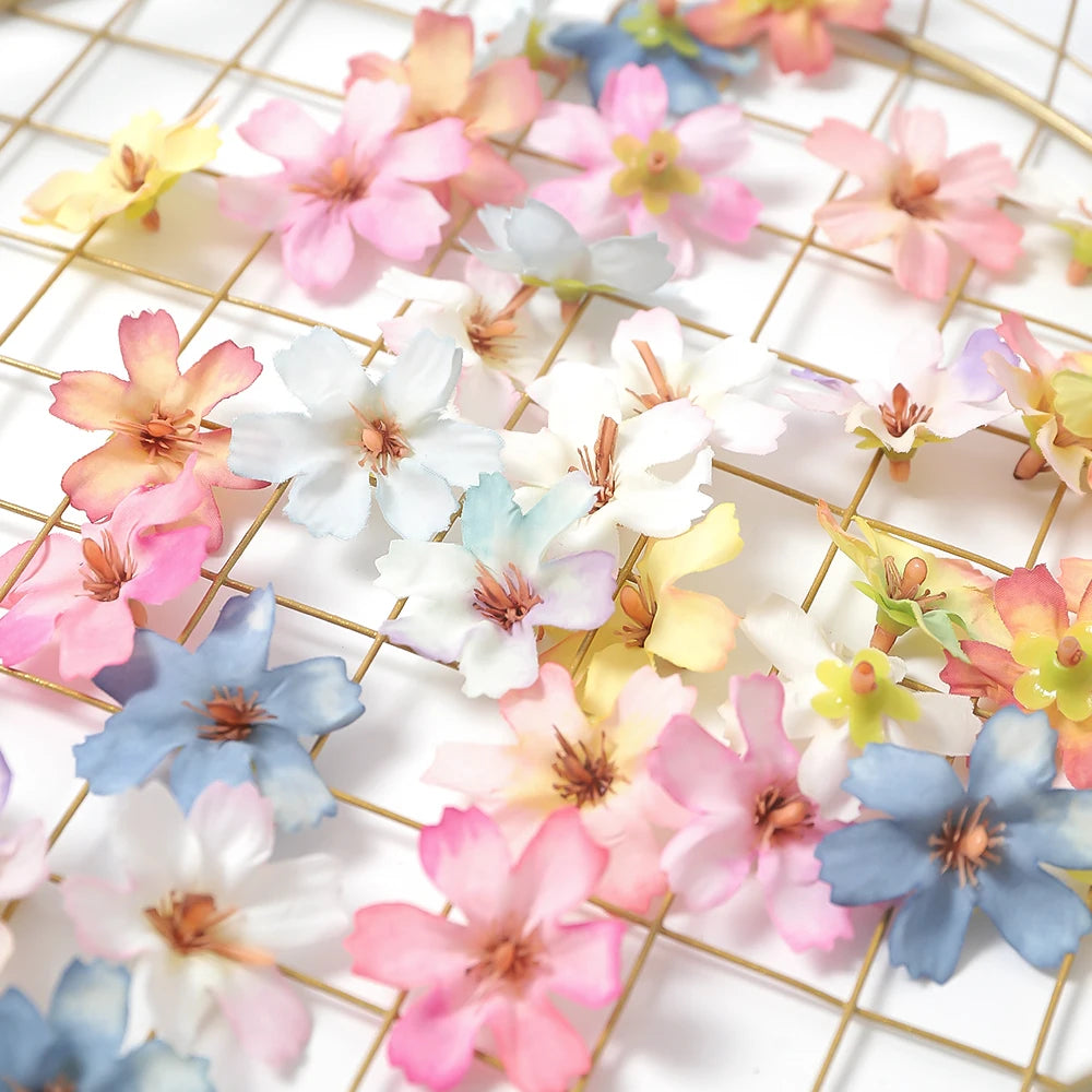 50/100Pcs Silk Artificial Flower Heads – Wedding & Home Decor Artificial Flower Heads Babs