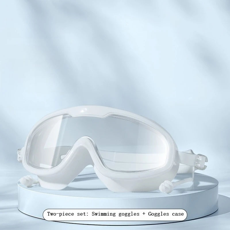 Wide View Anti-Fog Swim Goggles with Ear Plugs – Adults Swim Goggles Babs Box set