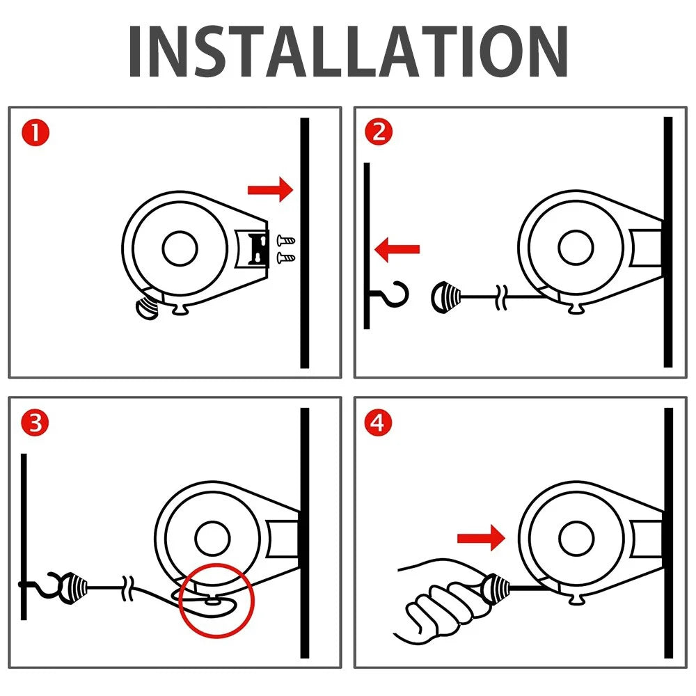 Retractable Clothesline 12M Heavy Duty PVC Indoor & Outdoor Retractable Clothesline Babs