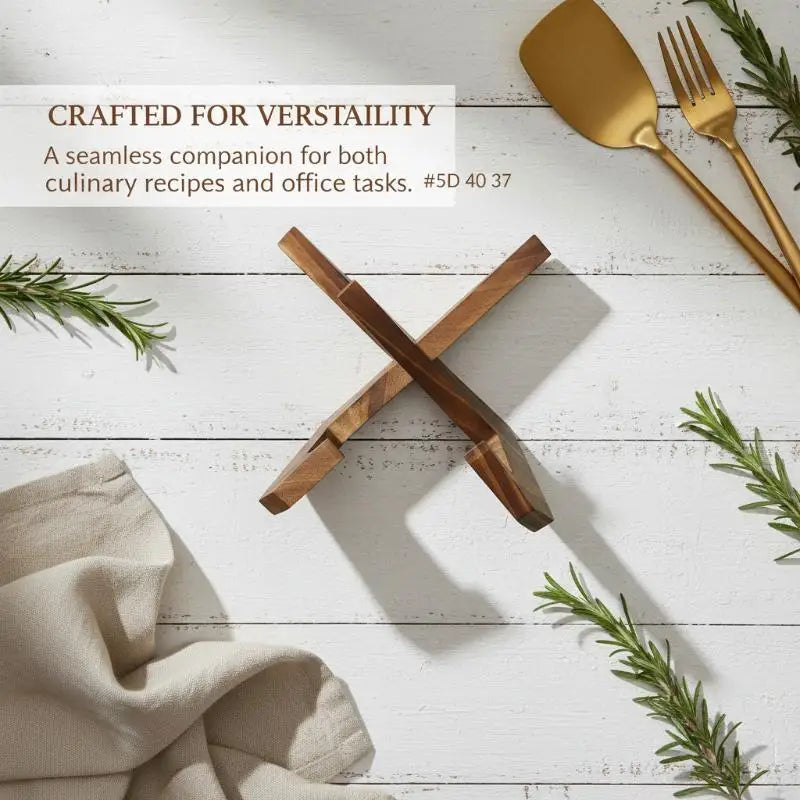 Wooden Cookbook Stand – Book & Recipe Holder for Kitchen Cookbook Stand Babs
