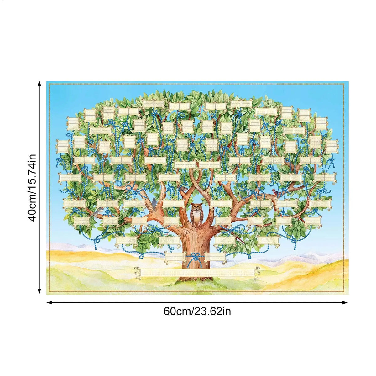 Fillable 6-Generation Family Tree Chart – Genealogy Wall Art Genealogy Wall Art Babs