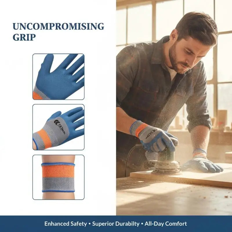 Thorn-Proof Rubber Palm Gardening Gloves – Breathable & Durable Gardening Work Gloves Babs