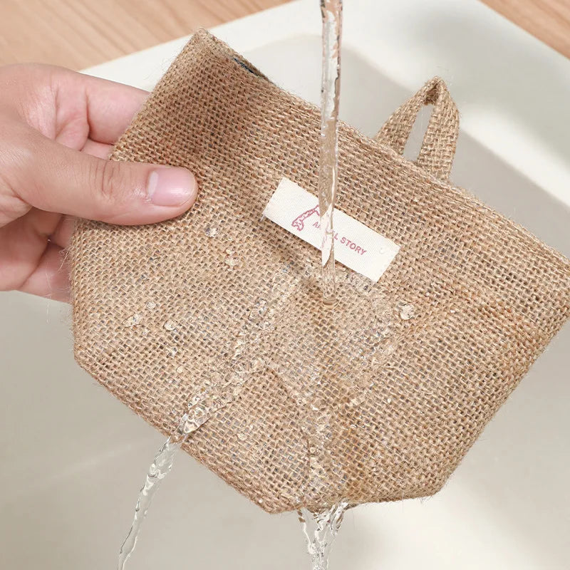 Foldable Wall Hanging Storage Bag – Cotton Linen Organizer Wall Hanging Organizer Babs