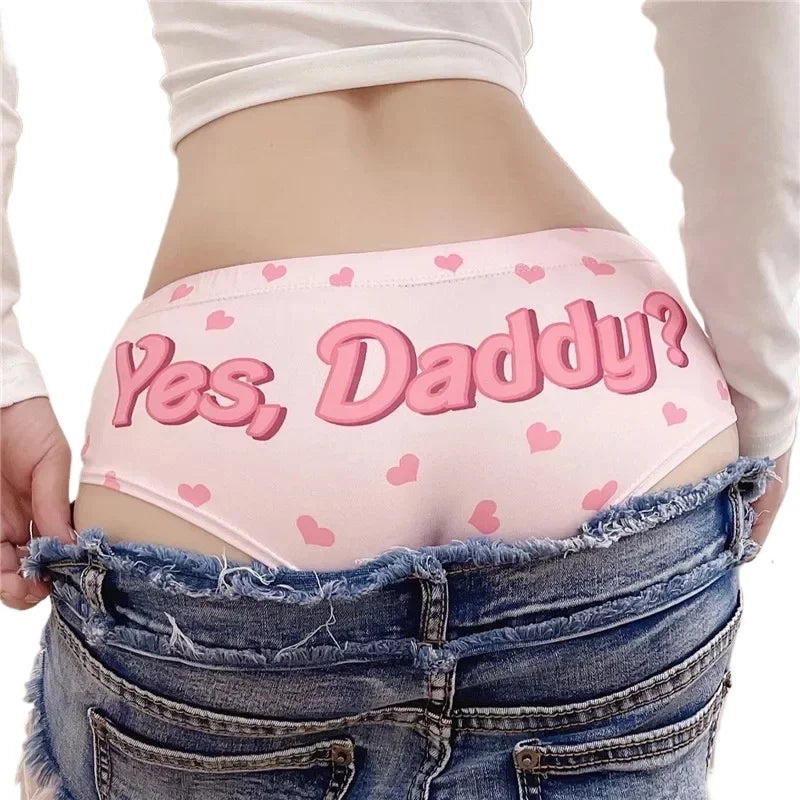 Kawaii 3D Heart Print Women's Low-Rise Briefs & Thong Underwear Women's Underwear Babs