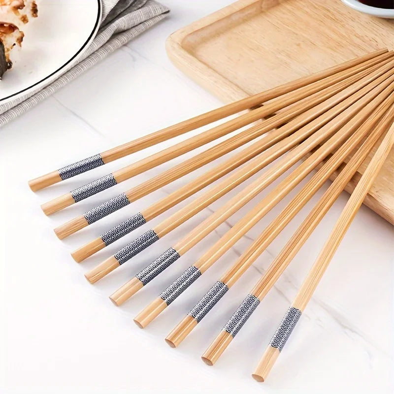 Bamboo Chopsticks – Reusable Long Chinese Tableware Bamboo Chopsticks Babs