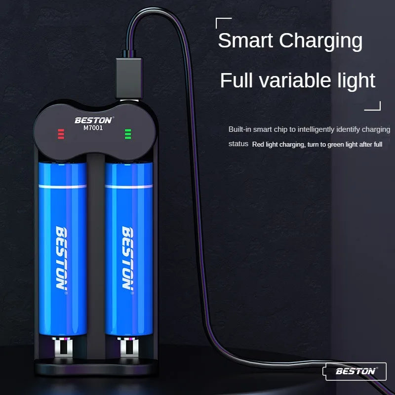 Universal 18650 2-Slot Li-ion Battery Charger | Smart Fast Charge Li-ion Battery Charger Babs