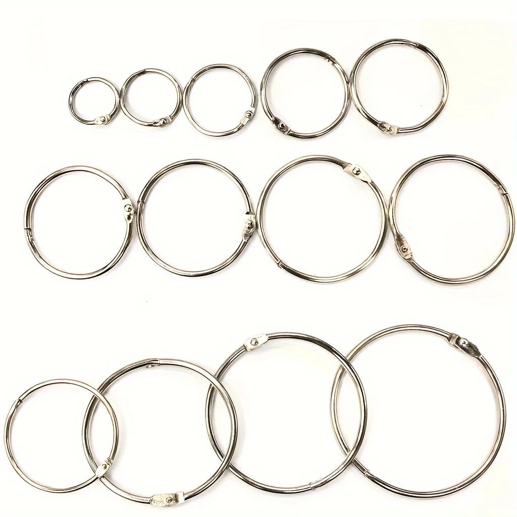 15-Pack Metal Binder Rings – Loose Leaf, Key & Index Card Metal Binder Rings Babs