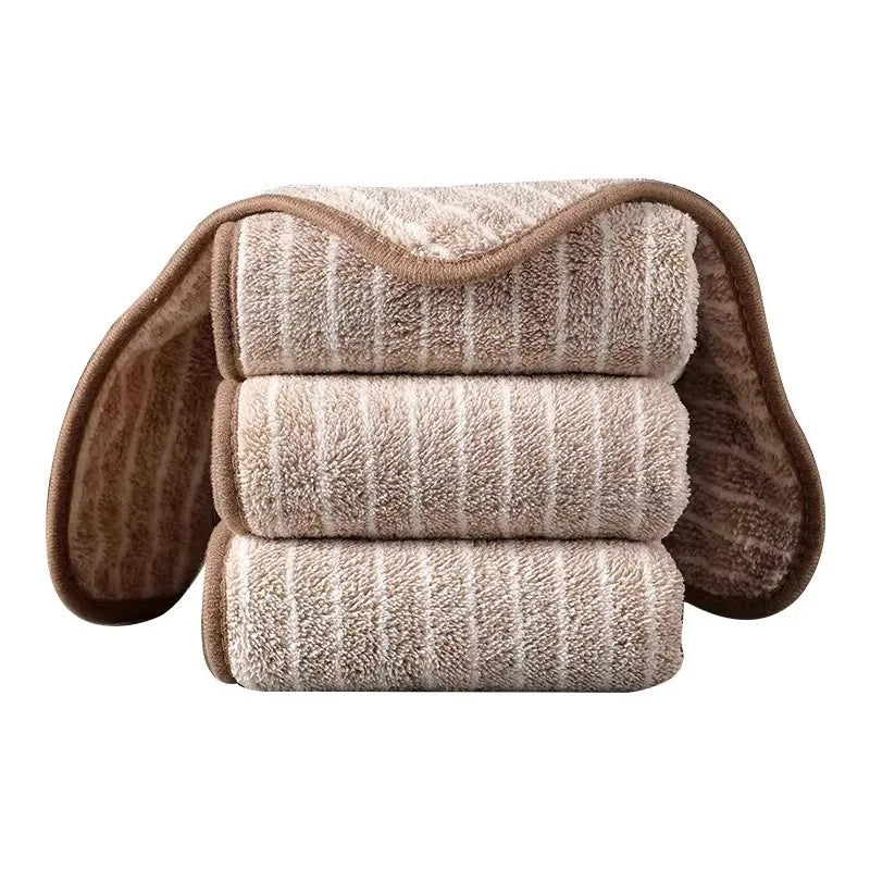 4pcs Thick Absorbent Kitchen Cleaning Cloths – Lint-Free Dish Towels Kitchen Cleaning Cloths Babs 25X25cm brown 4pcs