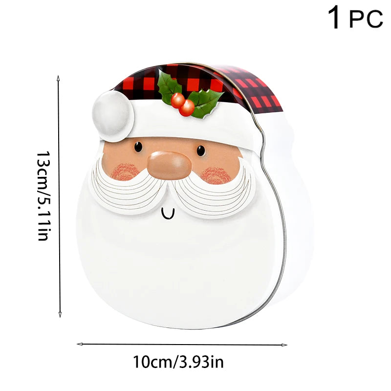 Christmas Gingerbread Iron Candy Gift Box – Xmas Home Decor Holiday Gift Box Babs A as picture