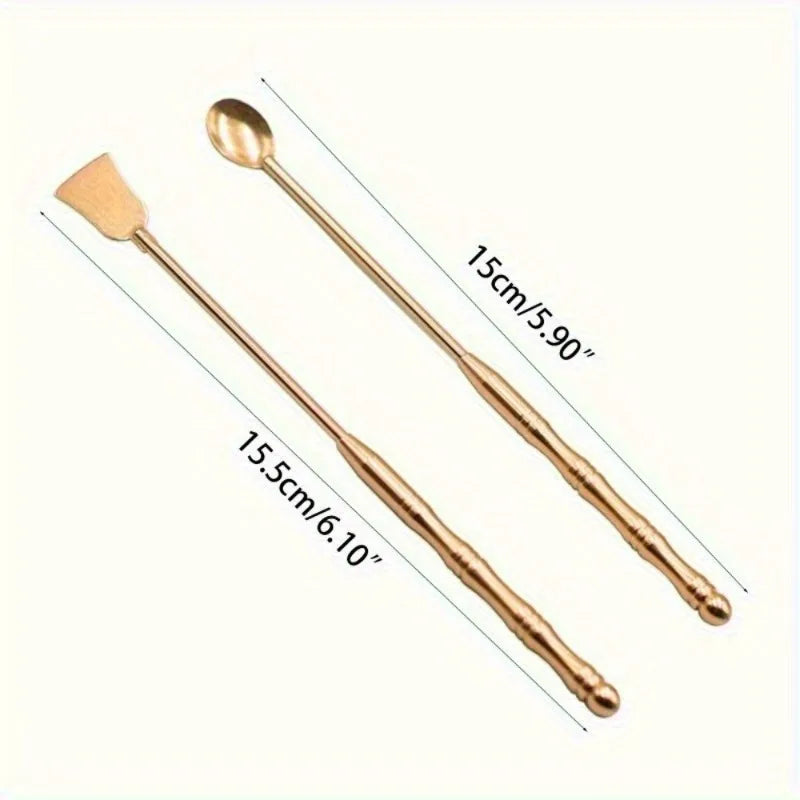 2-Piece Copper Incense Tool Set – Scoop & Spatula Incense Tool Set Babs