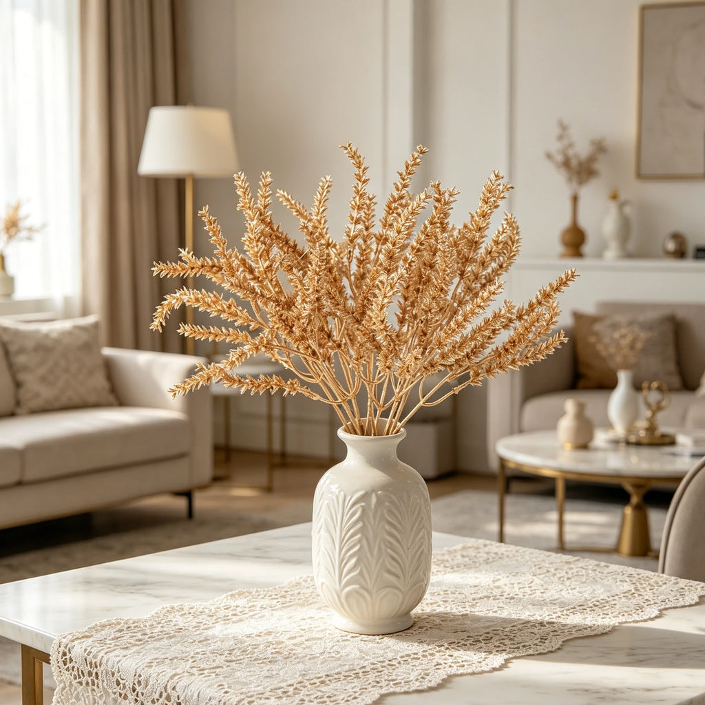 Artificial Wheat Ear Stems – Wedding Bouquet & Home Decor Artificial Floral Stems Babs
