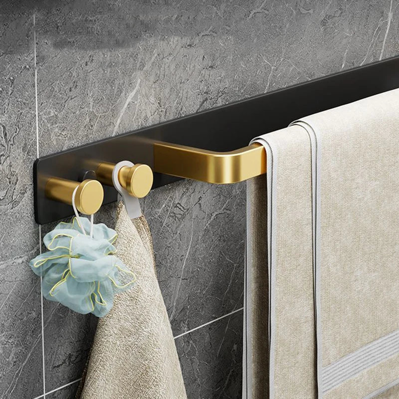 No-Drill Adhesive Wall Towel Rack – Space Aluminum Holder Wall Towel Rack Babs