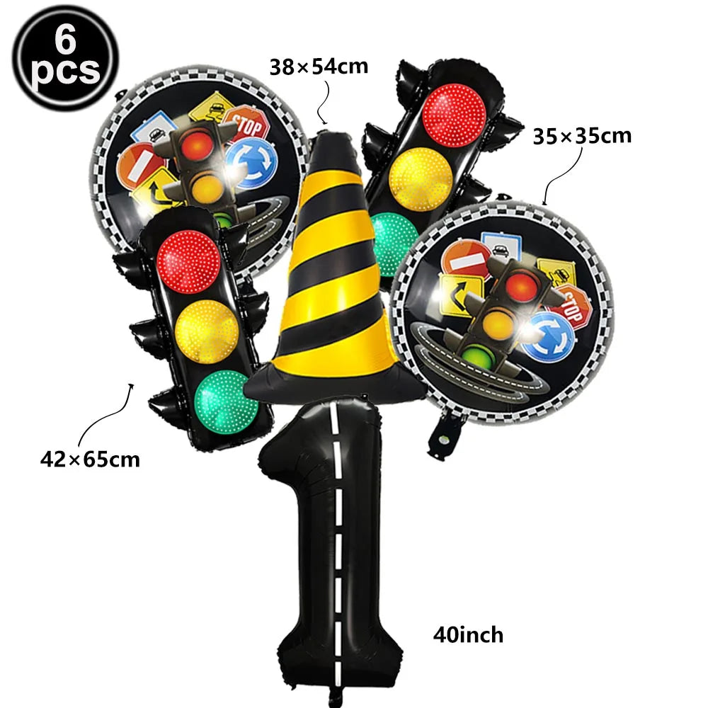 6-Piece Race Car Balloon Kit – Racing Birthday Party Decor Party Balloon Kit Babs A Number 1 As picture show