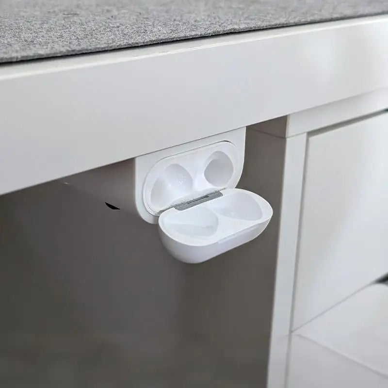 Under-Desk Earphone Charging Dock | Adhesive Mount by HUXUAN Earphone Charging Dock Babs
