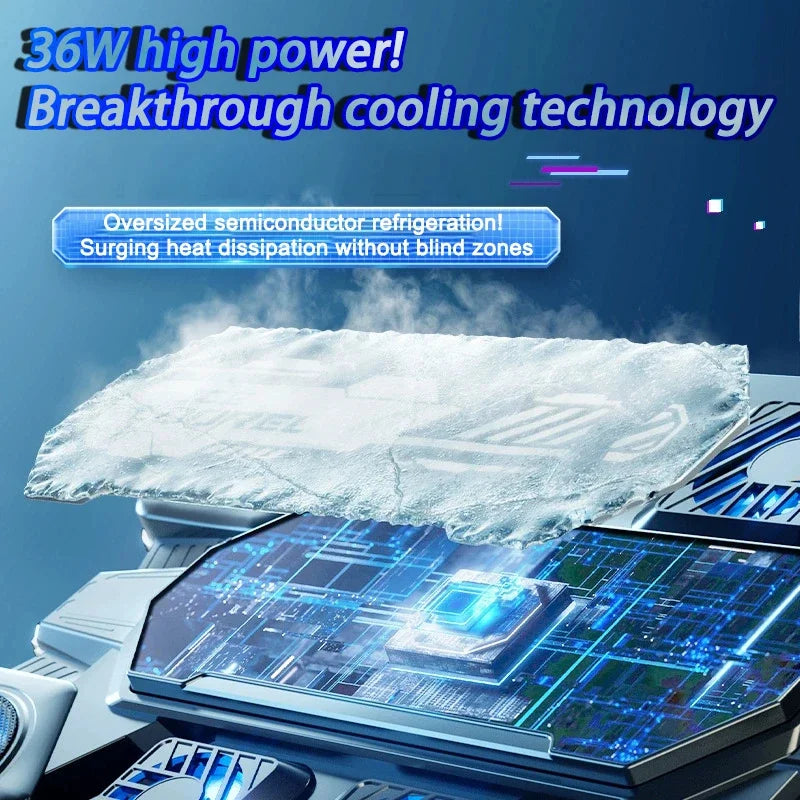 HUXUAN RGB Laptop Cooling Pad 12–18 Inch, 8-Fan Stand Laptop Cooling Pad Babs