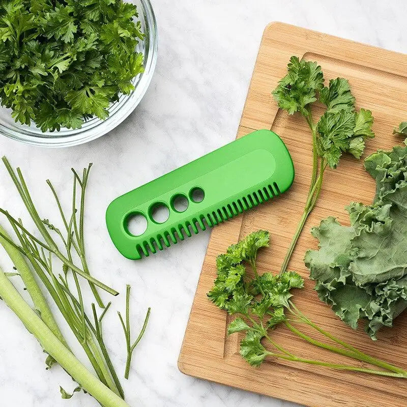 Herb & Kale Leaf Stripper Comb | Kitchen Vegetable Peeler Tool Herb Leaf Stripper Babs
