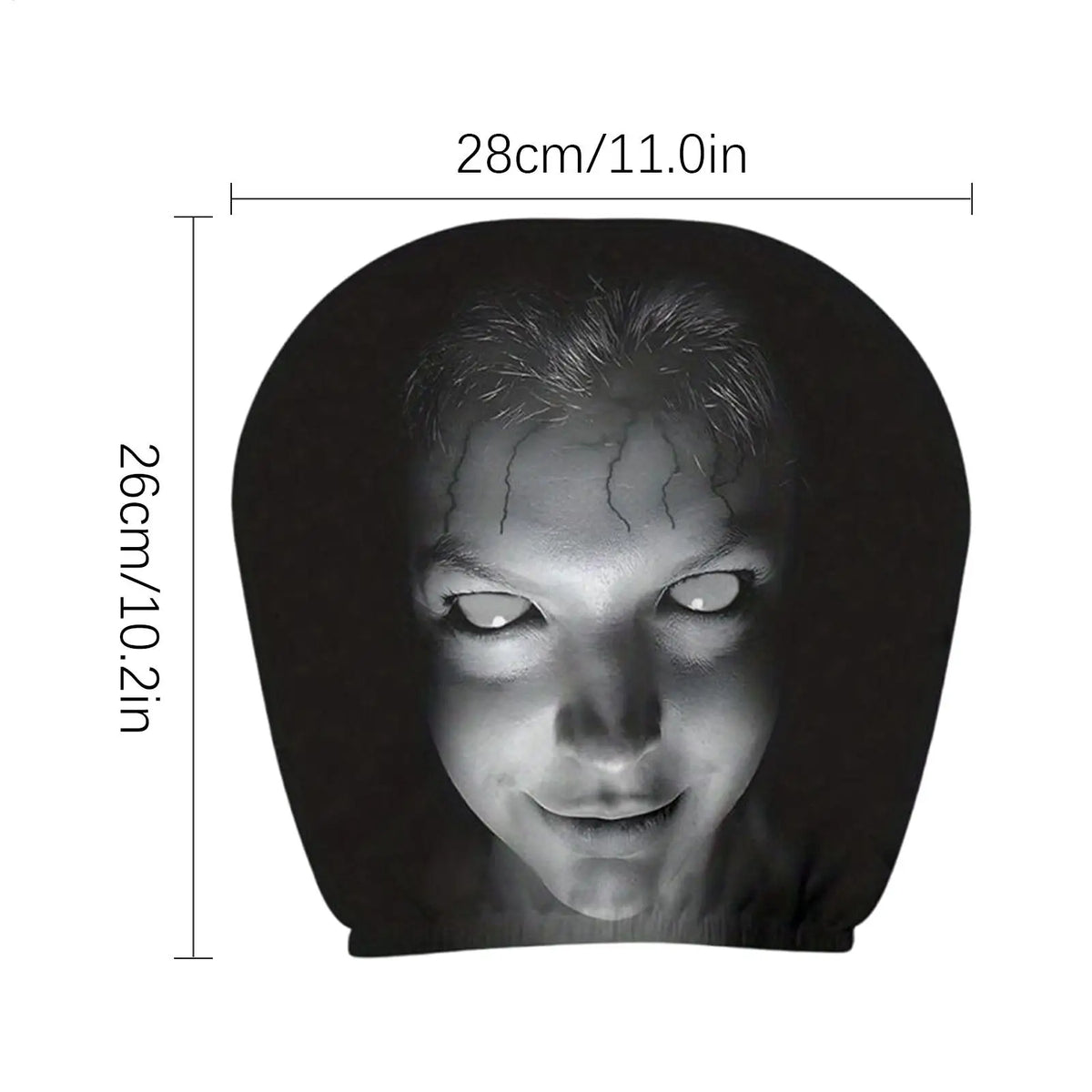 Halloween Horror Face Car Headrest Covers | Elastic Polyester Car Headrest Cover Babs