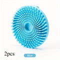 2pcs Silicone Bath Brush – Exfoliating Massage Shower Tool Silicone Bath Brush Babs Blue-2pcs