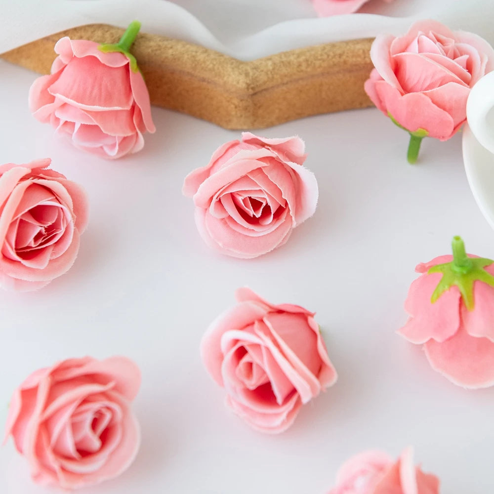 Silk Rose Heads 5/10Pcs – Wedding & Home Décor DIY Flowers Artificial Silk Flowers Babs